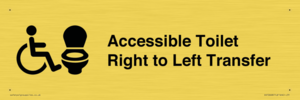 Accessible Toilet with Right to Left Transfer